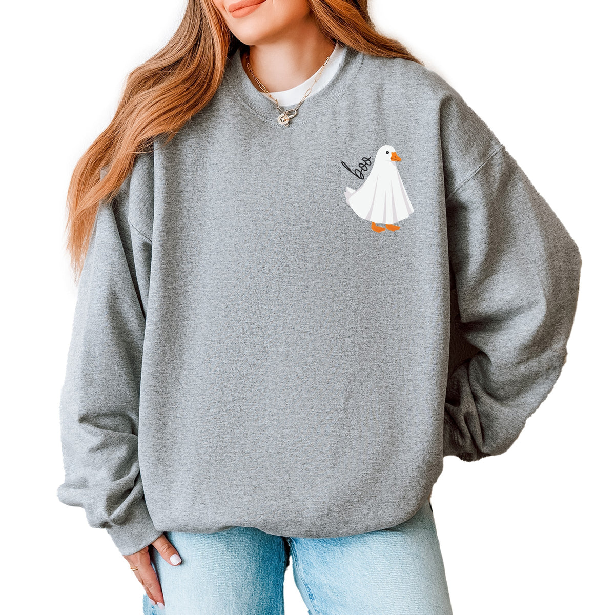Boo Ghost Goose - Women's Graphic Sweatshirt