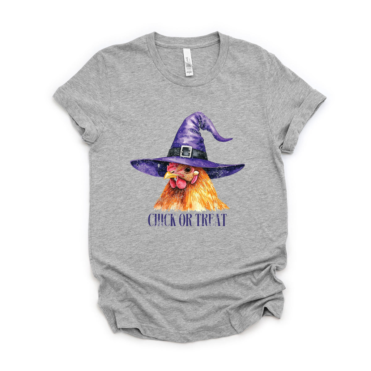 Chick Or Treat Watercolor Distressed - Women's Short Sleeve Graphic T-Shirt