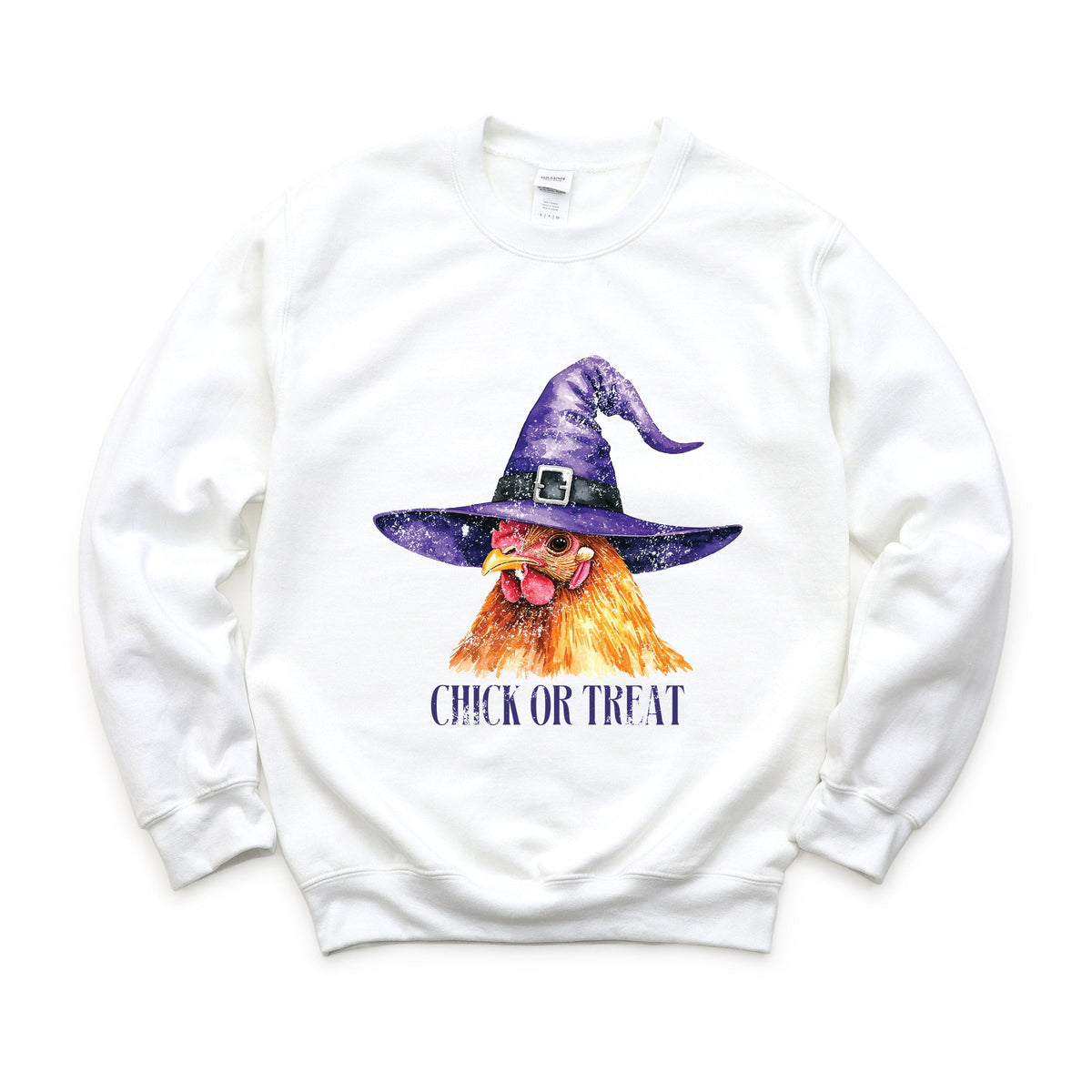 Chick Or Treat Watercolor Distressed - Women's Graphic Sweatshirt