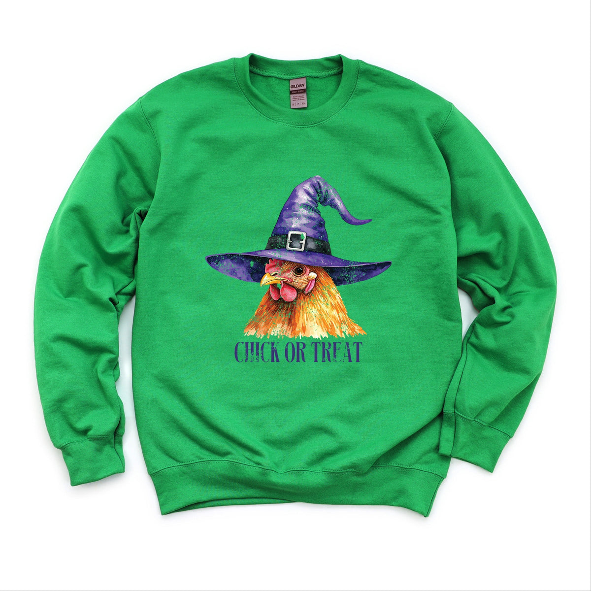 Chick Or Treat Watercolor Distressed - Women's Graphic Sweatshirt