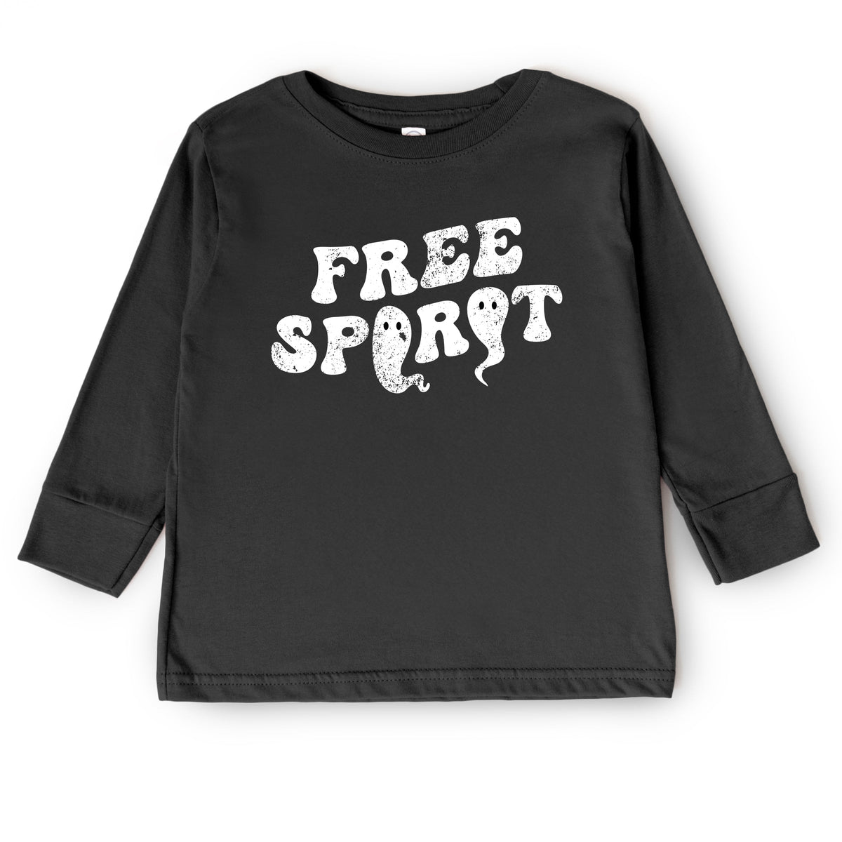 Free Spirit Ghost Distressed  - Toddler Long Sleeve Graphic Tee