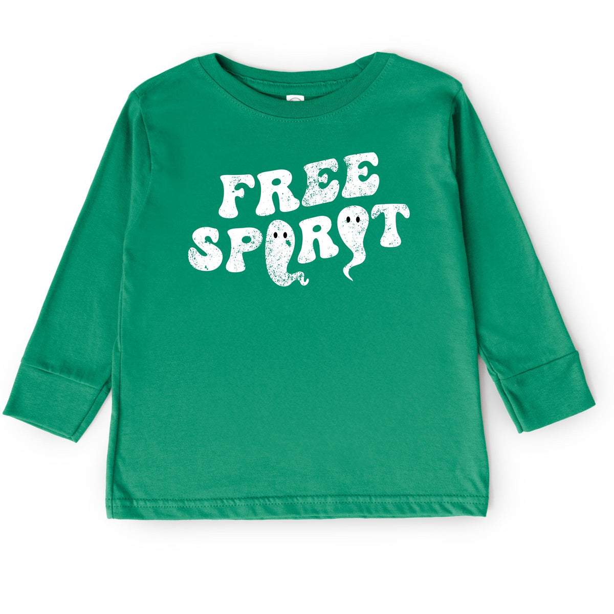 Free Spirit Ghost Distressed  - Toddler Long Sleeve Graphic Tee