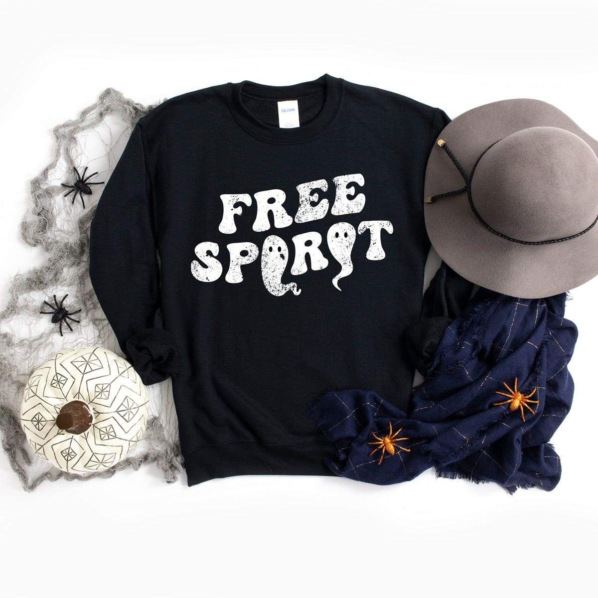 Free Spirit Ghost Distressed - Women's Graphic Sweatshirt