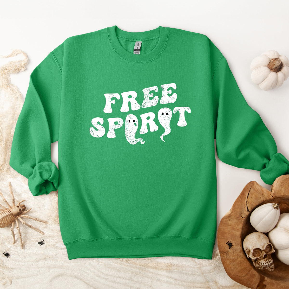 Free Spirit Ghost Distressed - Women's Graphic Sweatshirt