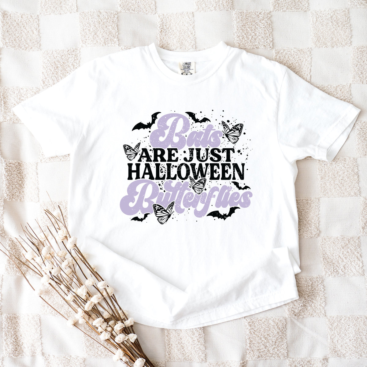 Bats Are Just Halloween Butterflies - Women's Garment Dyed Tee