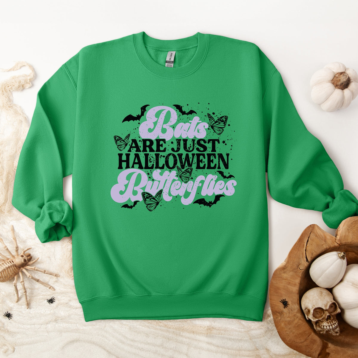 Bats Are Just Halloween Butterflies -  Womens Sweatshirt
