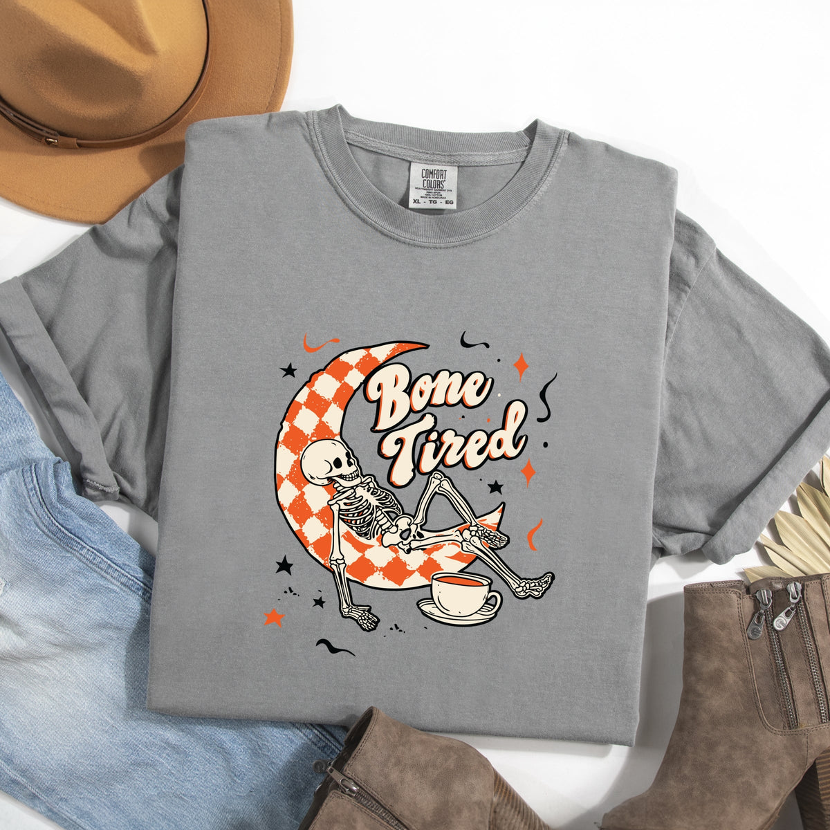 Bone Tired Moon - Women's Garment Dyed Tee