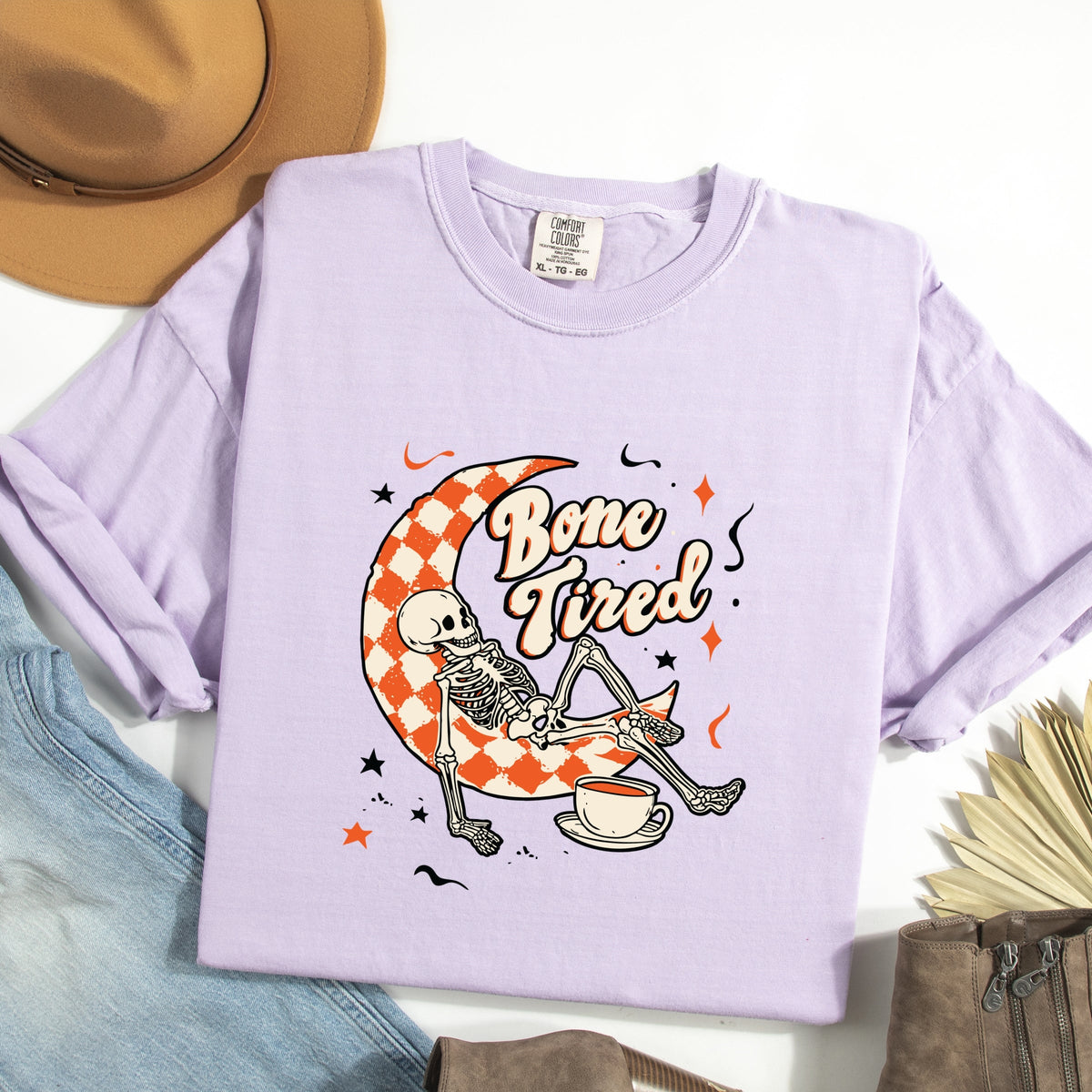 Bone Tired Moon - Women's Garment Dyed Tee