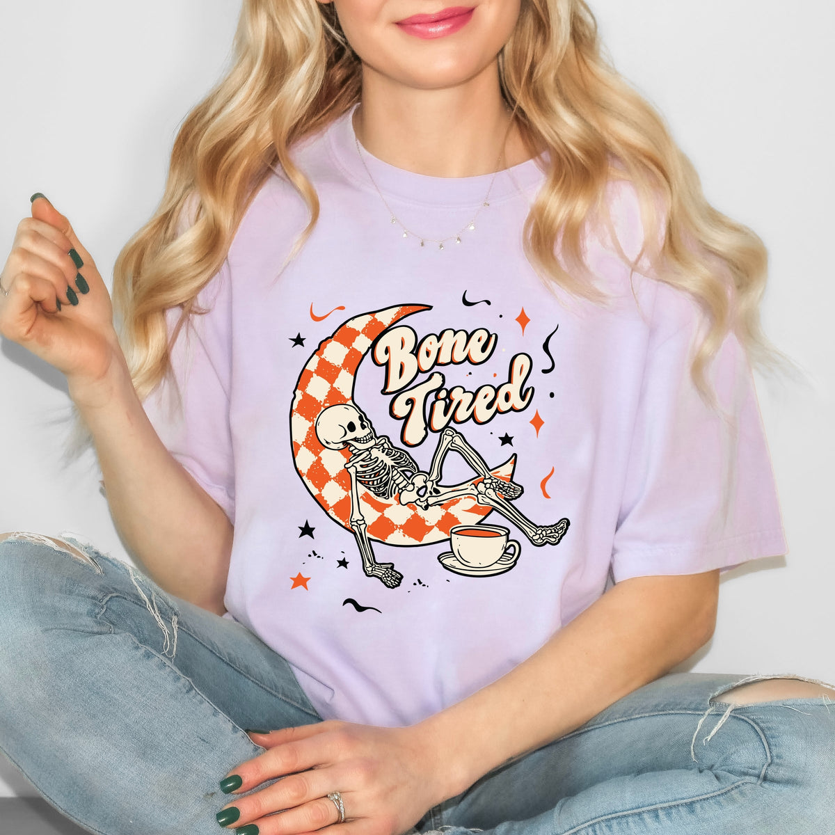 Bone Tired Moon - Women's Garment Dyed Tee