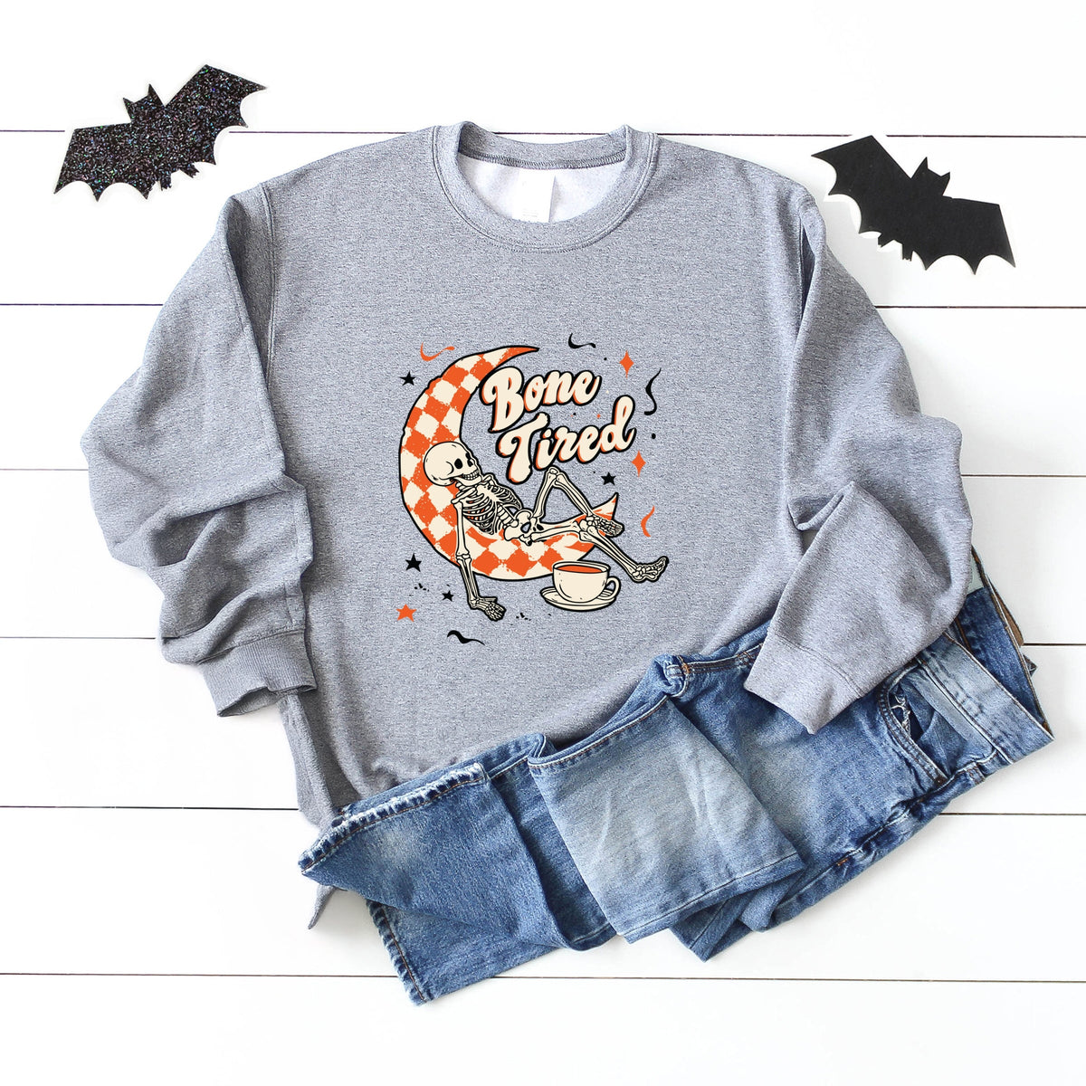 Bone Tired Moon -  Womens Sweatshirt