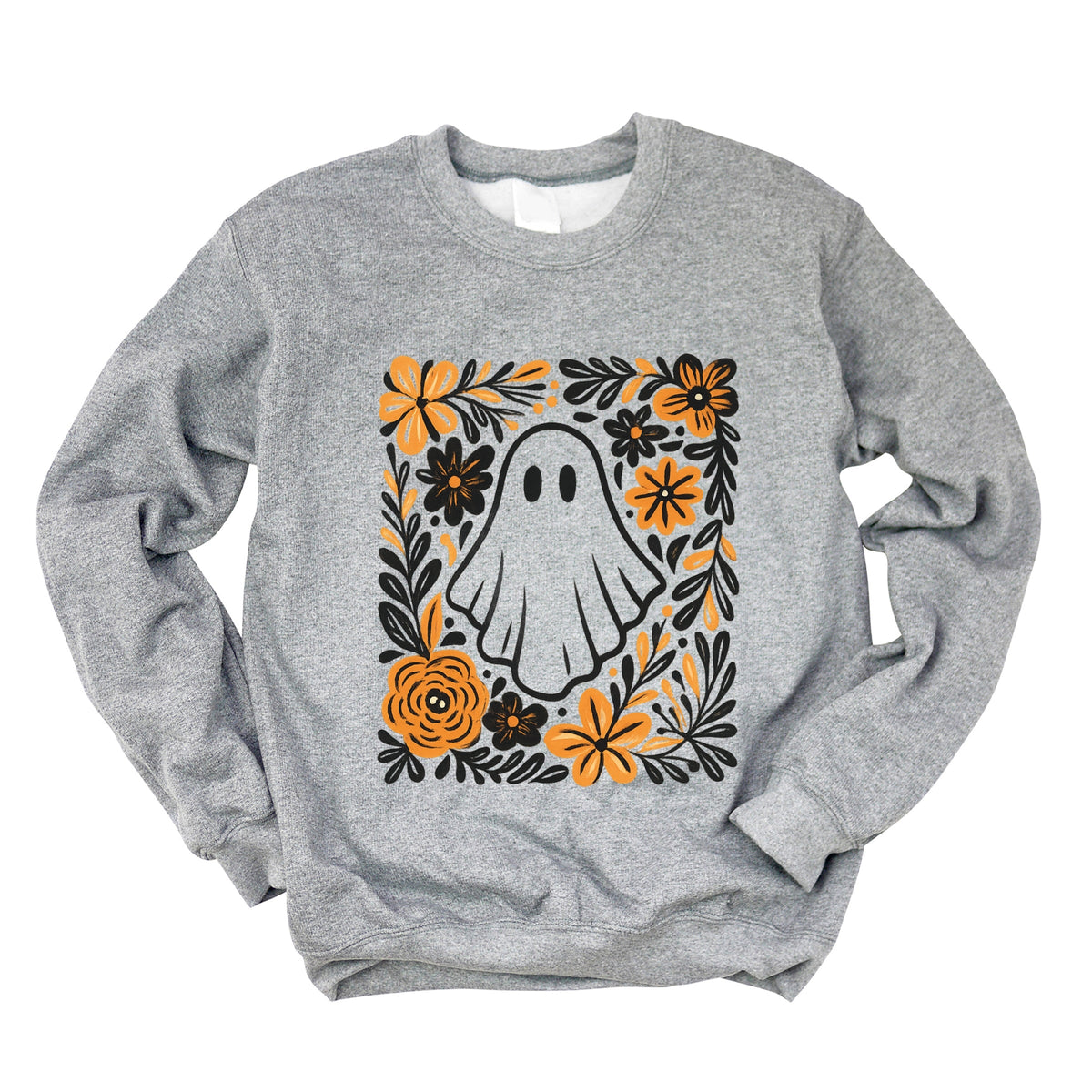 Ghost Floral Orange - Women's Sweatshirt