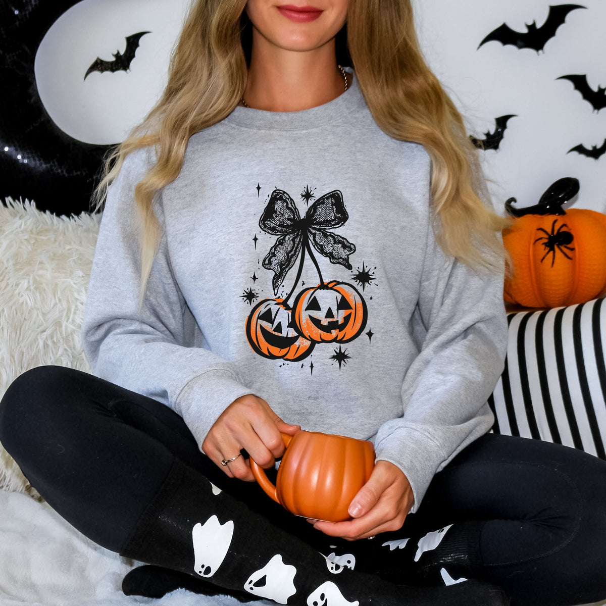 Coquette Pumpkin Cherries -  Women's Sweatshirt