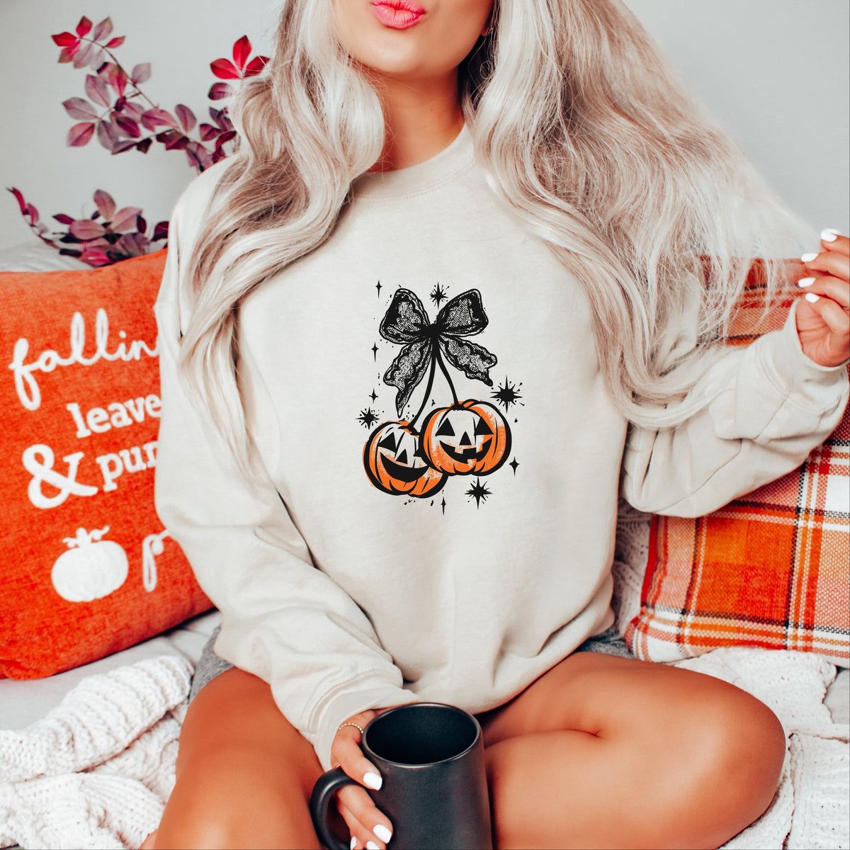 Coquette Pumpkin Cherries -  Women's Sweatshirt