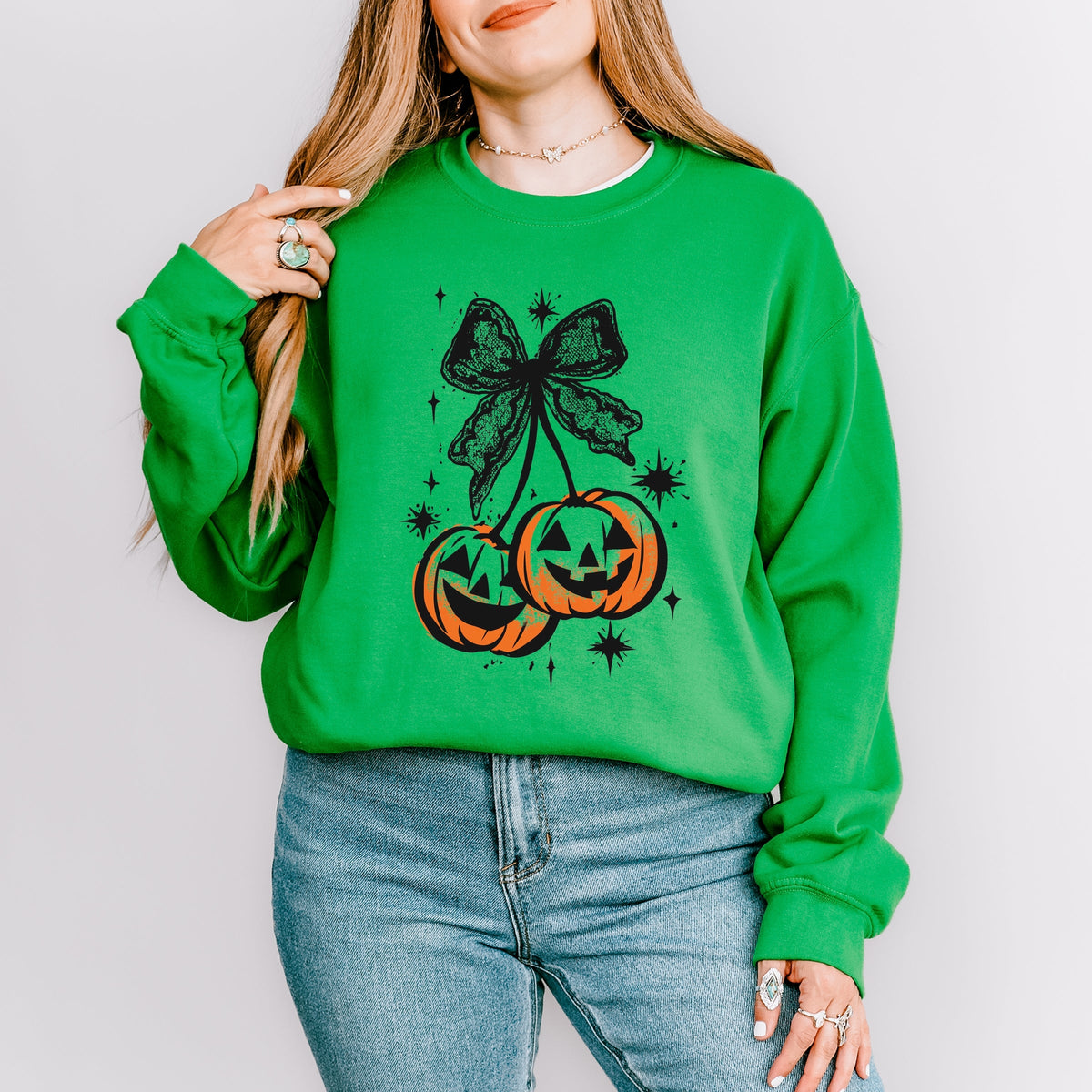 Coquette Pumpkin Cherries -  Women's Sweatshirt