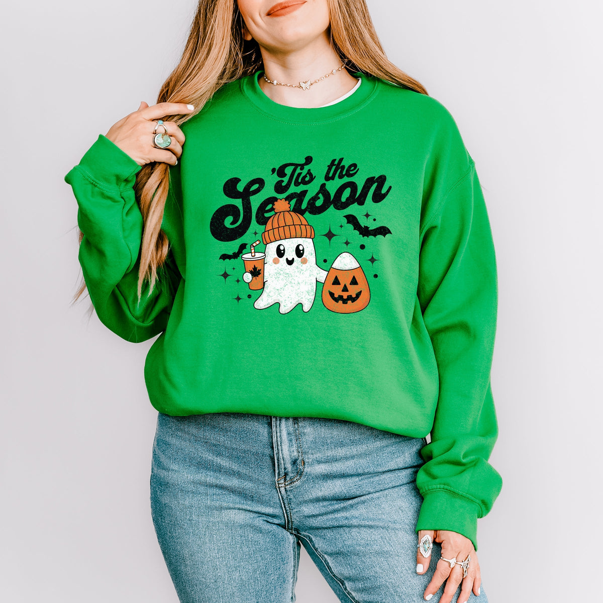 Tis The Season Ghost Retro -  Women's Sweatshirt