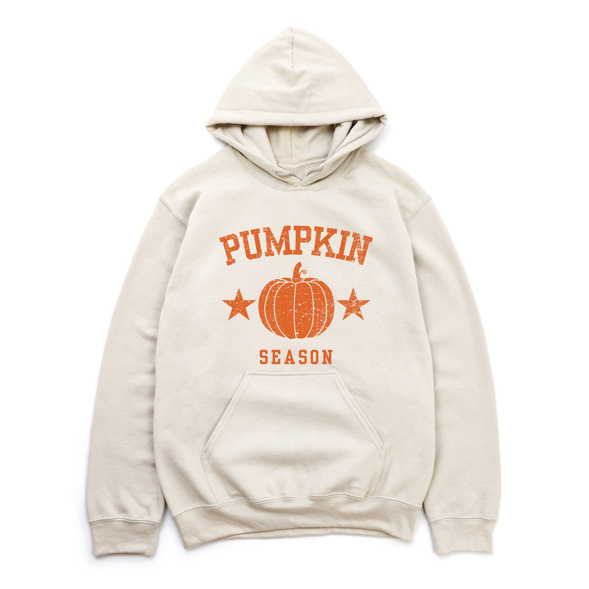 Pumpkin Season Star Distressed - Womens Hoodie