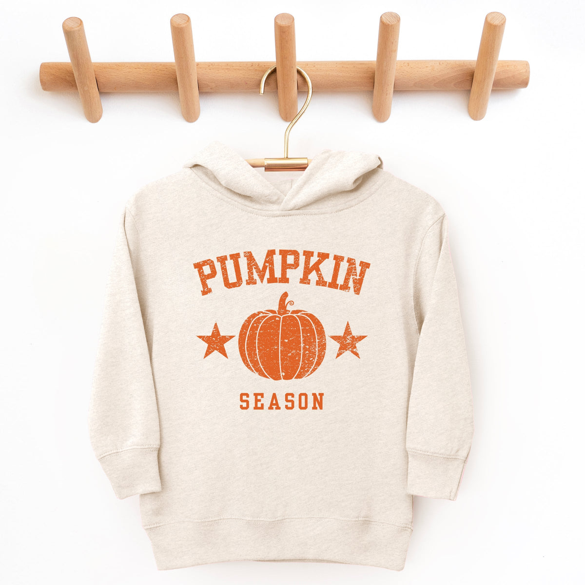 Pumpkin Season Star Distressed - Toddler Hoodie