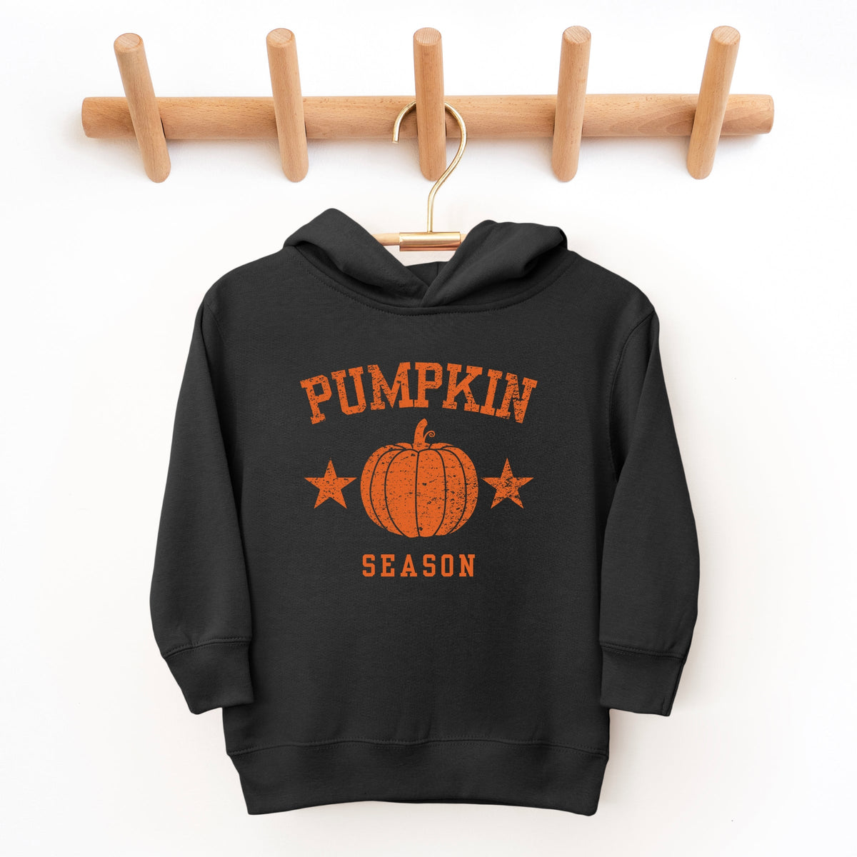 Pumpkin Season Star Distressed - Toddler Hoodie