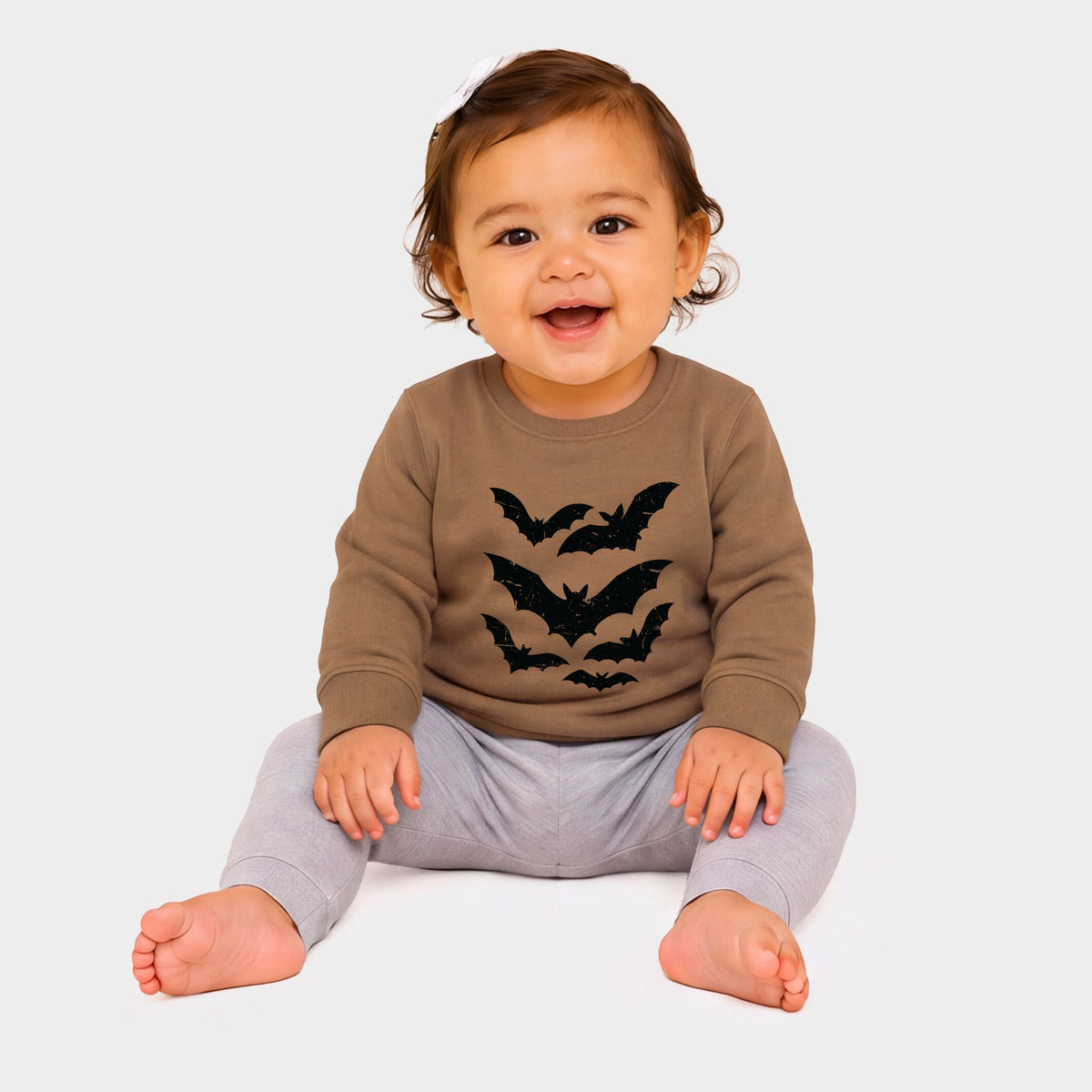 Halloween Bats Distressed - Infant Crew Fleece Sweatshirt