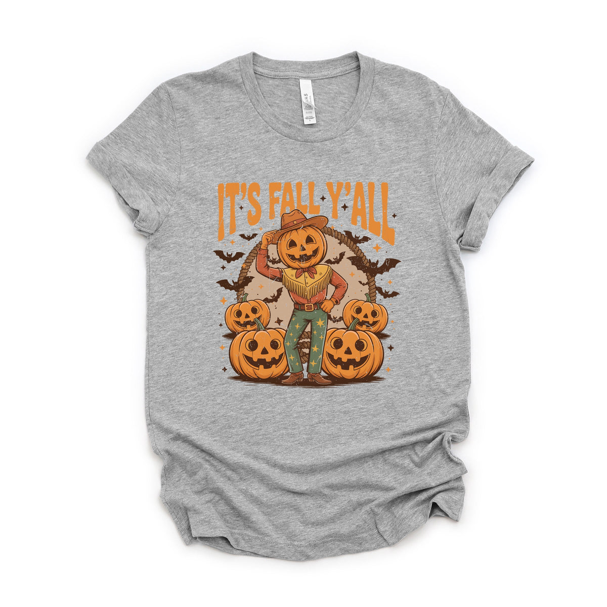 It's Fall Y'all Pumpkin Cowboy - Short Sleeve Tee
