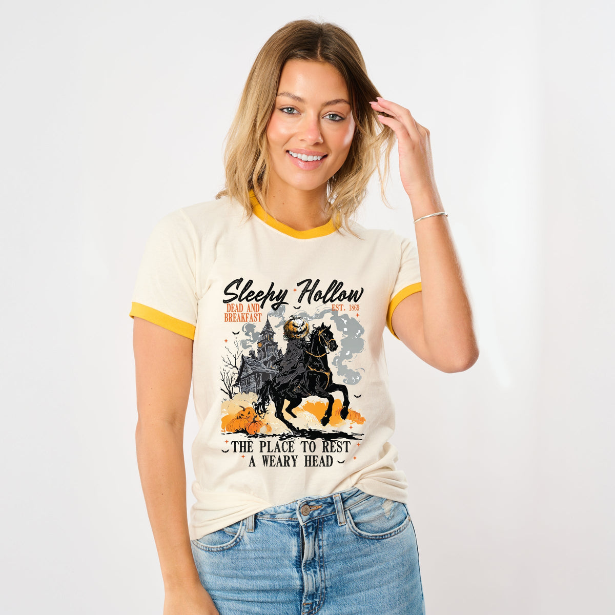 Sleepy Hollow Dead and Breakfast - Ringer Tee