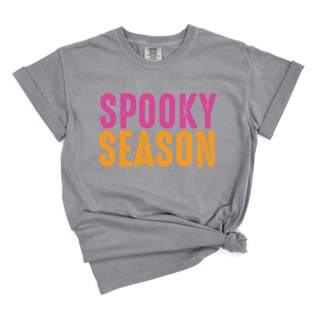 Spooky Season Bright Distressed - Women's Garment Dyed Graphic T-Shirt