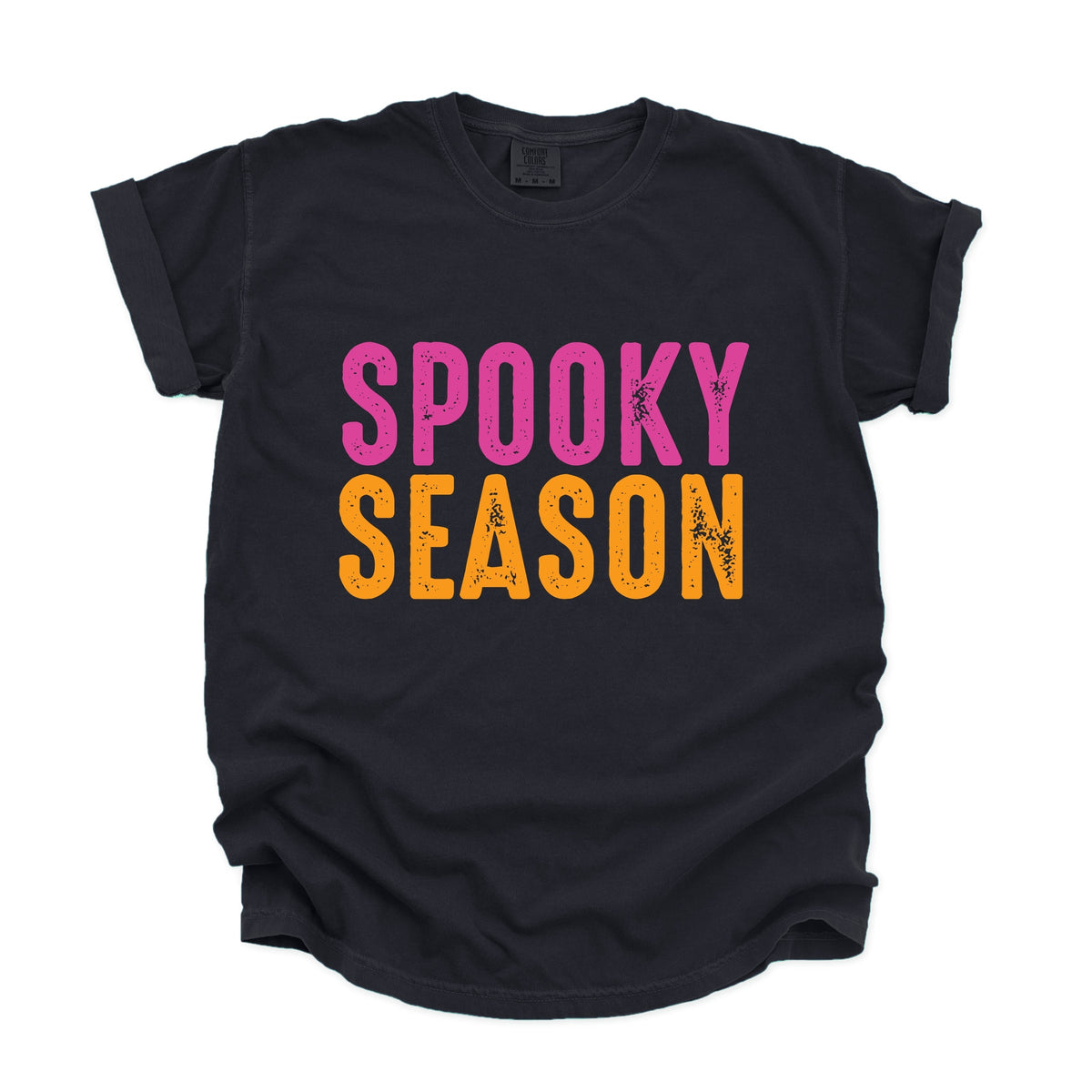 Spooky Season Bright Distressed - Women's Garment Dyed Graphic T-Shirt