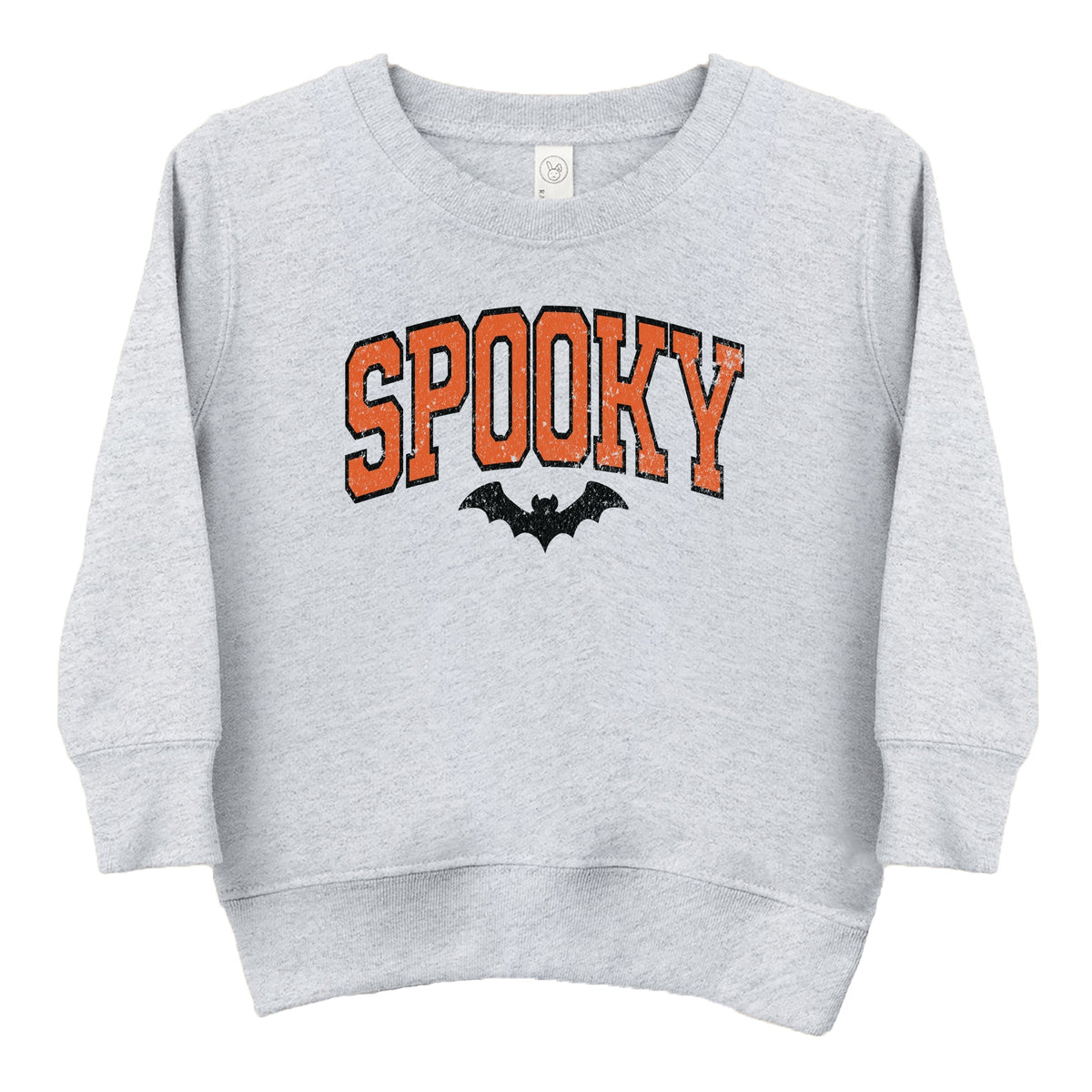 Varsity Spooky Bat Distressed - Toddler Graphic Sweatshirt and Youth Graphic Sweatshirt
