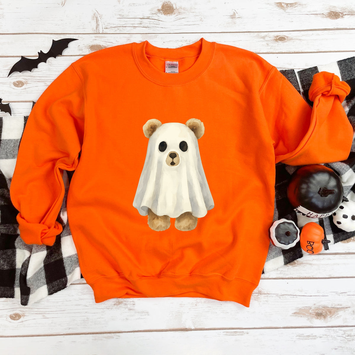 Watercolor Ghost Bear -  Womens Sweatshirt