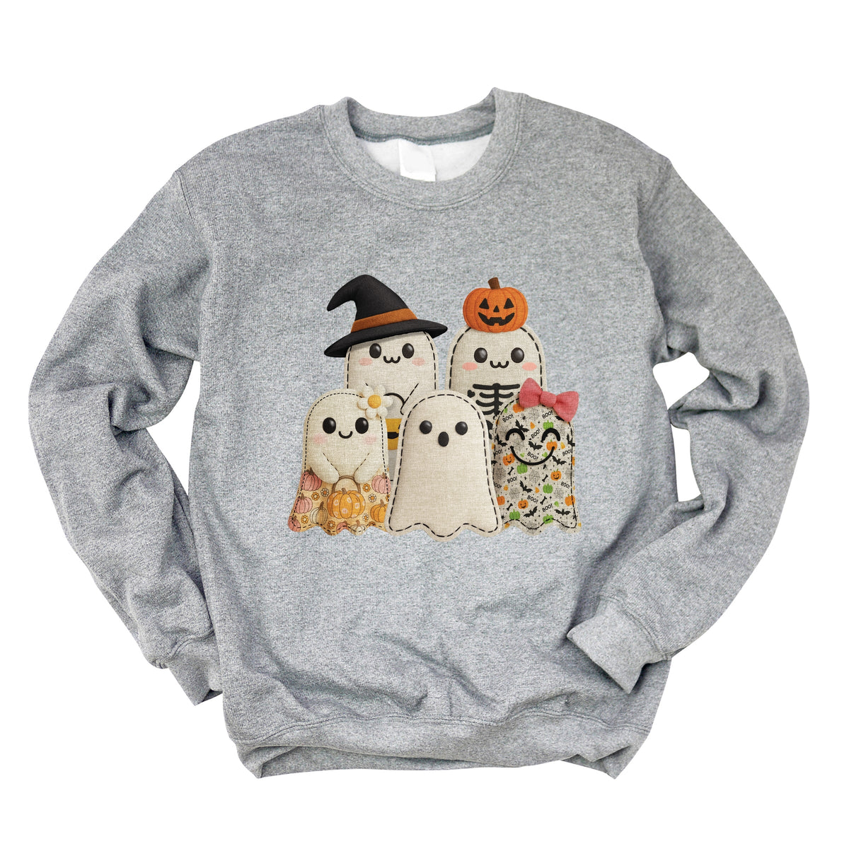 Ghost Family Patchwork Print -  Women's Sweatshirt
