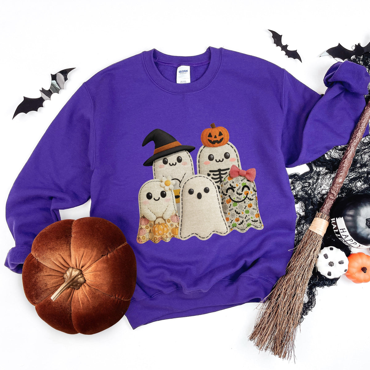 Ghost Family Patchwork Print -  Women's Sweatshirt