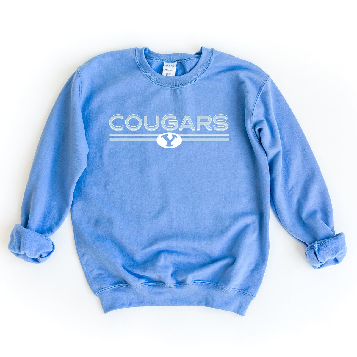 Licensed BYU Cougars Shadowed - Women's Graphic Sweatshirt