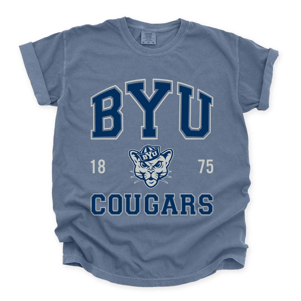 Licensed BYU Cougars Varsity - Women's Garment Dyed Graphic T-Shirt