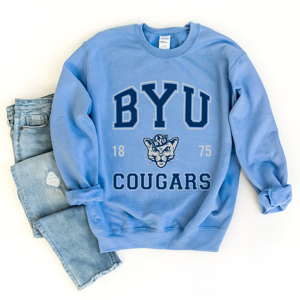 Licensed BYU Cougars Varsity - Women's Graphic Sweatshirt