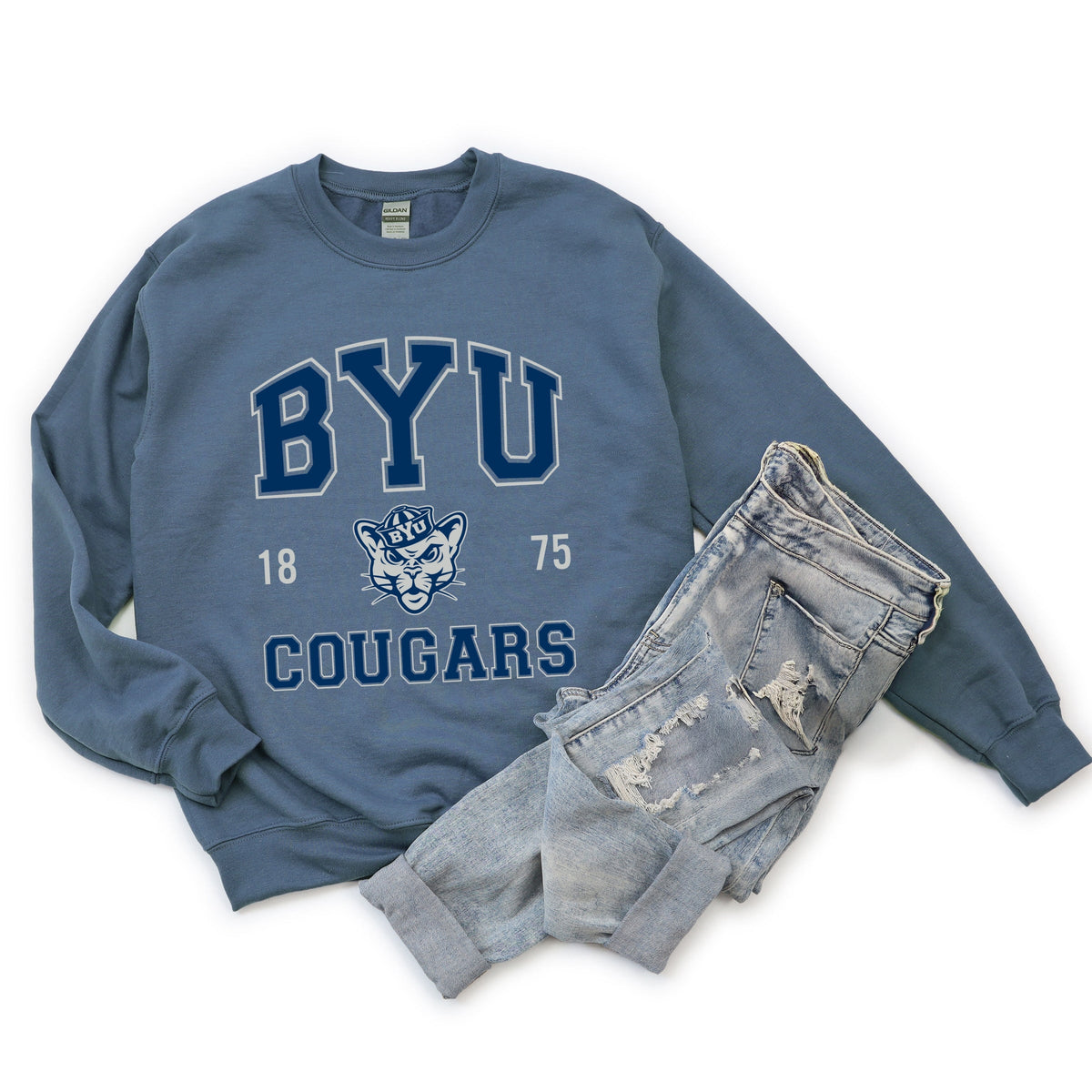 Licensed BYU Cougars Varsity - Women's Graphic Sweatshirt