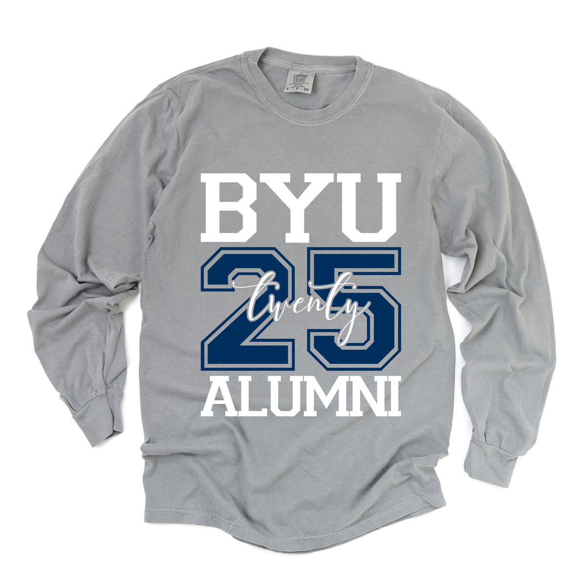 Licensed BYU Alumni 2025 - Women's Garment Dyed Long Sleeve Graphic T-Shirt