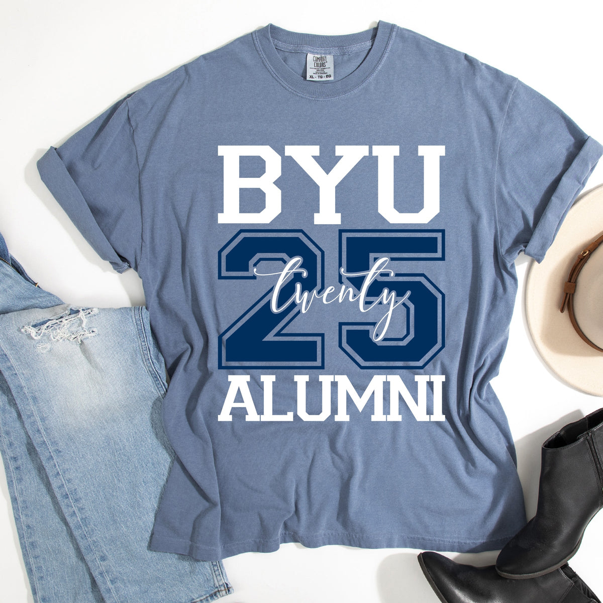 Licensed BYU Alumni 2025 - Women's Garment Dyed Graphic T-Shirt