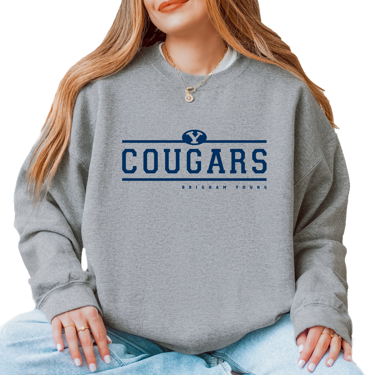 Licensed Cougars Brigham Young - Women's Graphic Sweatshirt