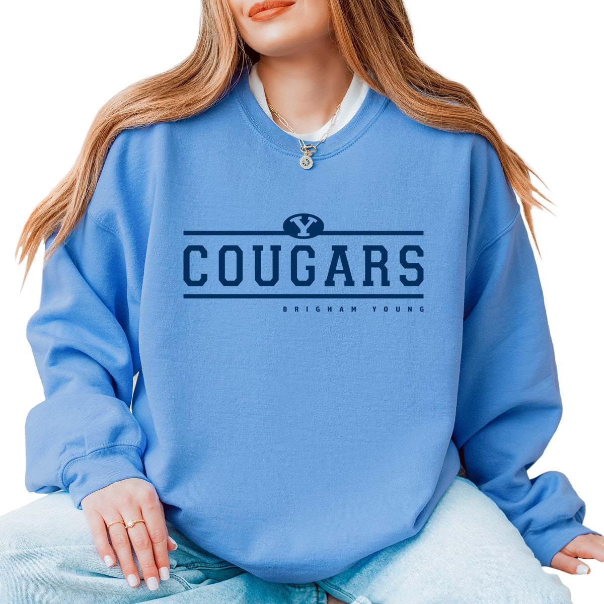 Licensed Cougars Brigham Young - Women's Graphic Sweatshirt