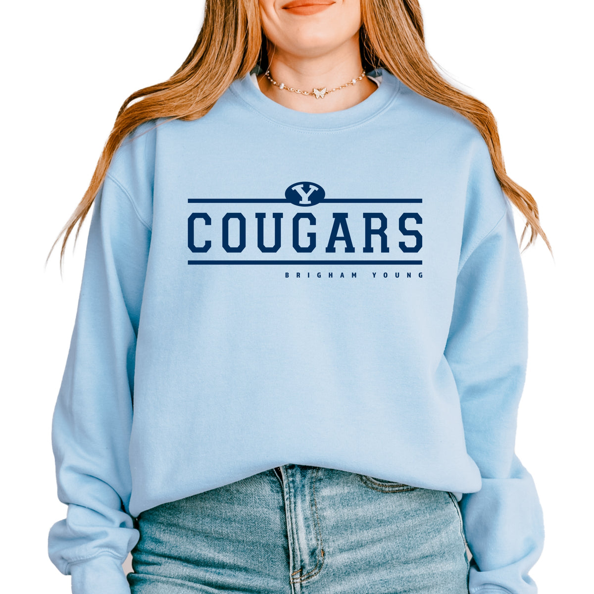 Licensed Cougars Brigham Young - Women's Graphic Sweatshirt