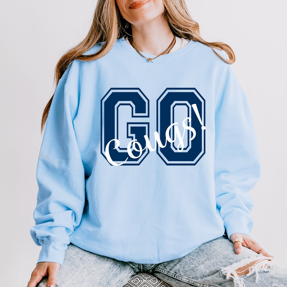 Licensed Go Cougs! - Women's Lightweight Garment Dyed Sweatshirt