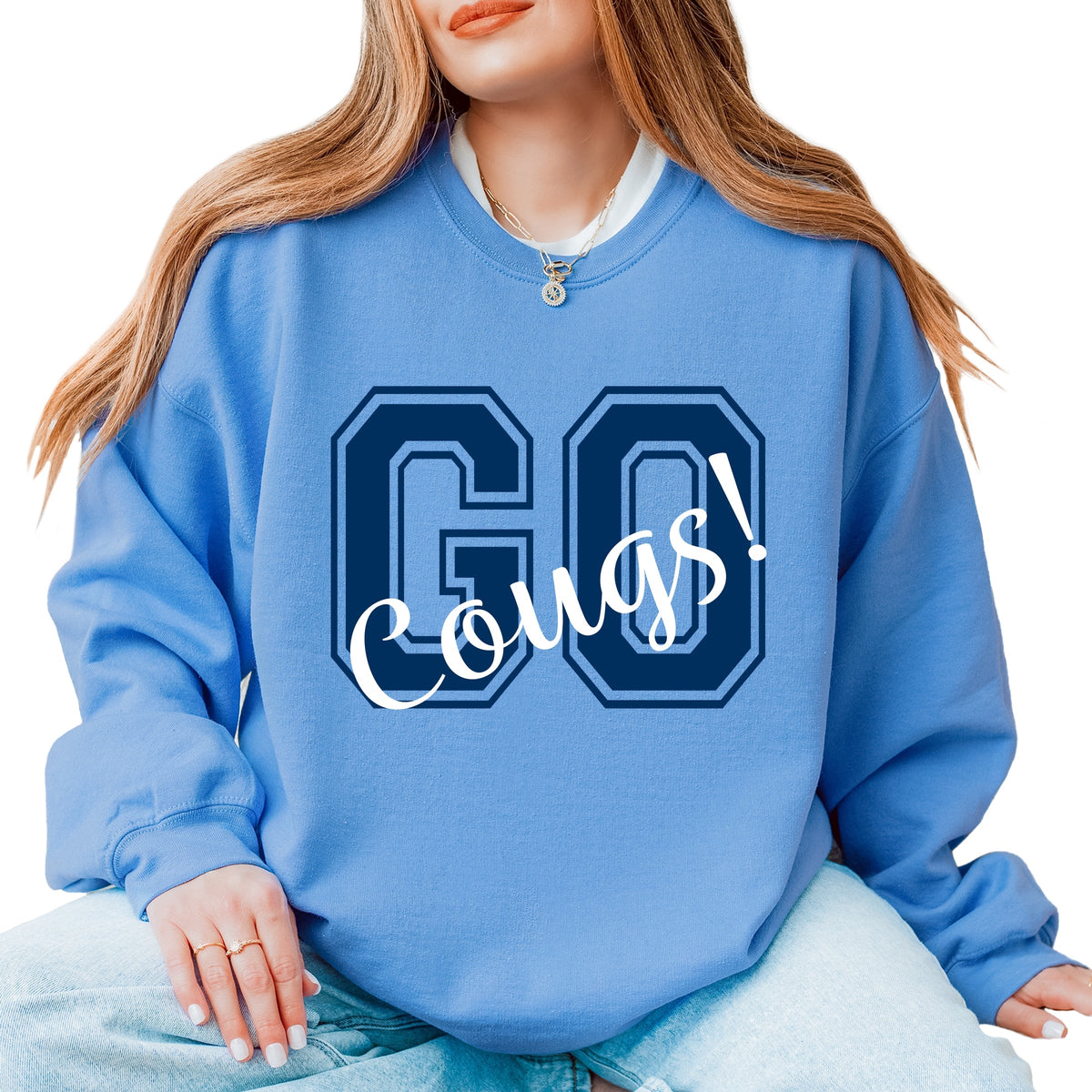Licensed Go Cougs! - Women's Graphic Sweatshirt
