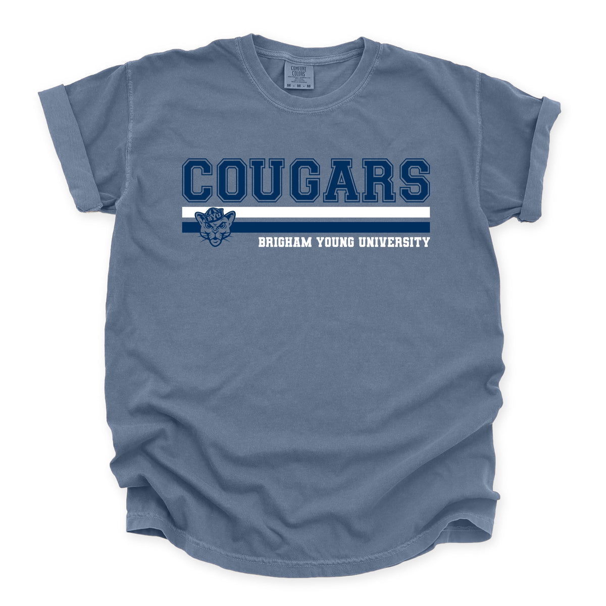 Licensed Cougars Varsity Outlined - Women's Garment Dyed Graphic T-Shirt