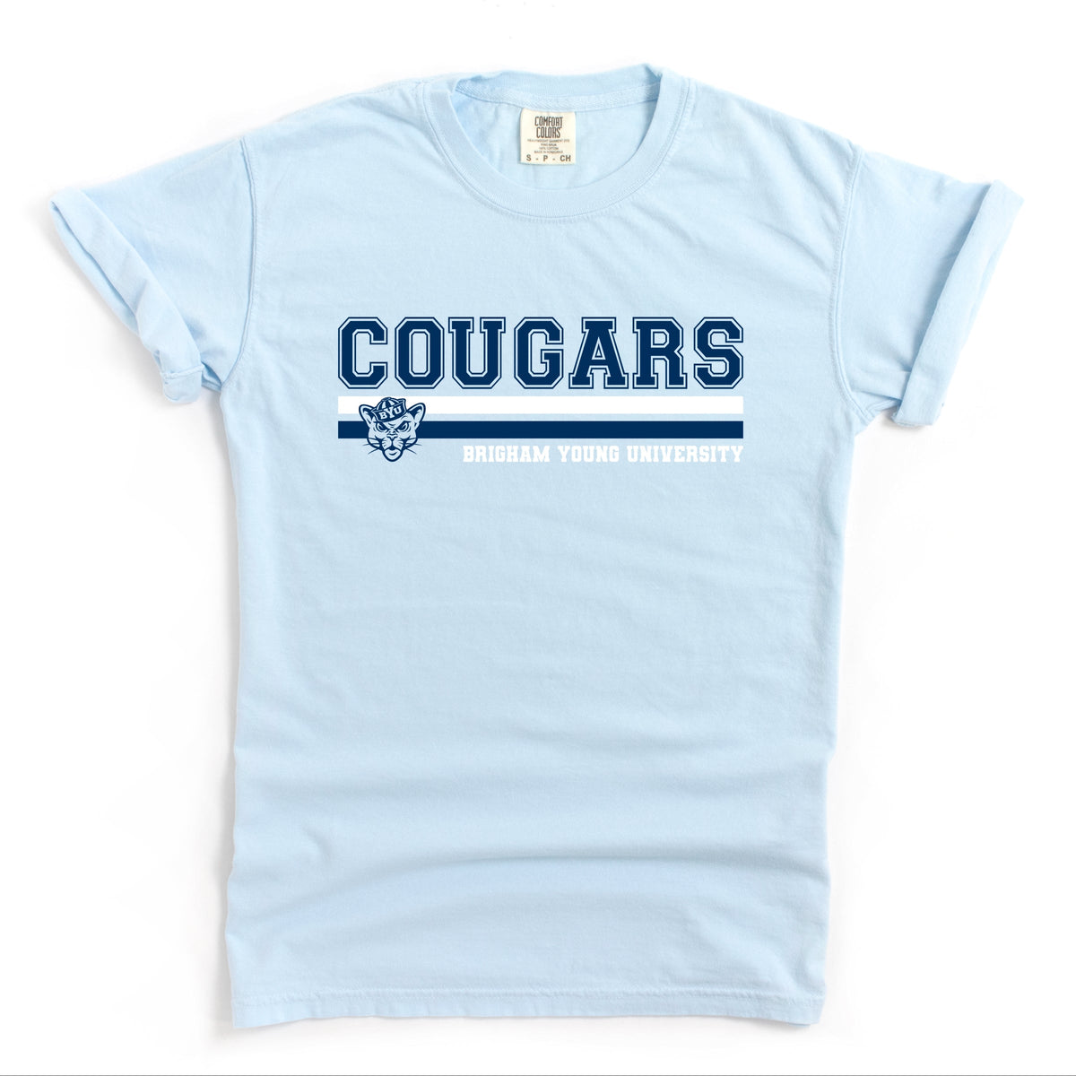 Licensed Cougars Varsity Outlined - Women's Garment Dyed Graphic T-Shirt