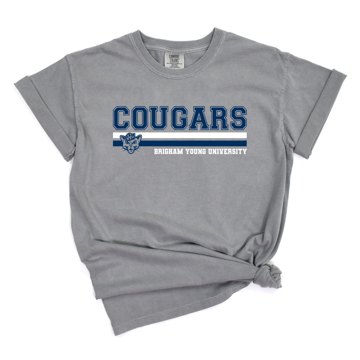 Licensed Cougars Varsity Outlined - Women's Garment Dyed Graphic T-Shirt