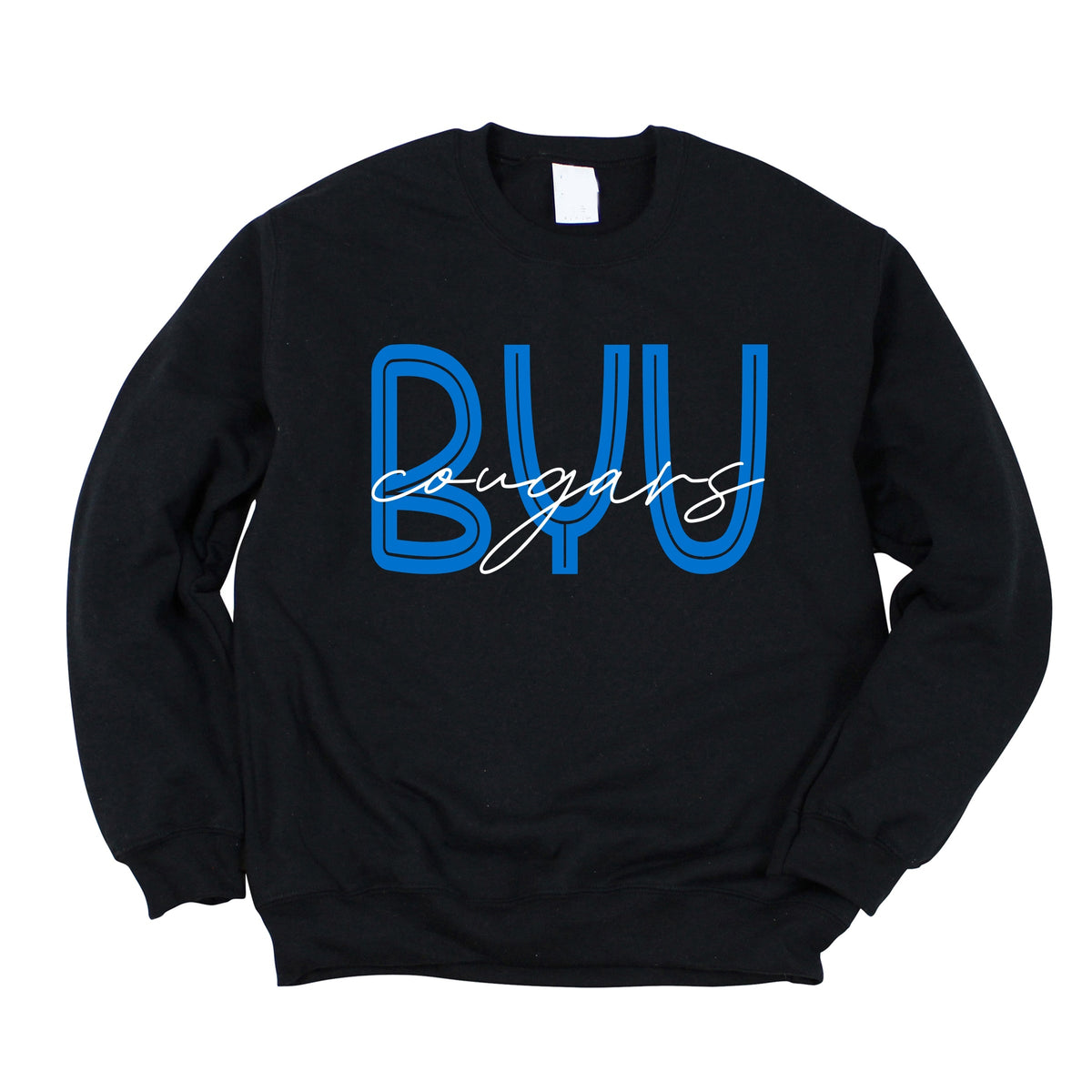 Licensed BYU Cougars Cursive - Women's Graphic Sweatshirt