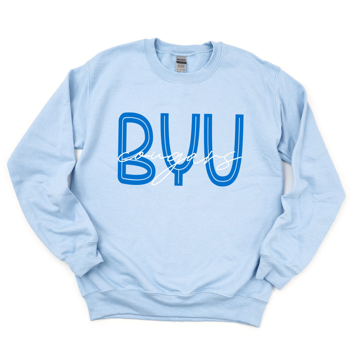 Licensed BYU Cougars Cursive - Women's Graphic Sweatshirt