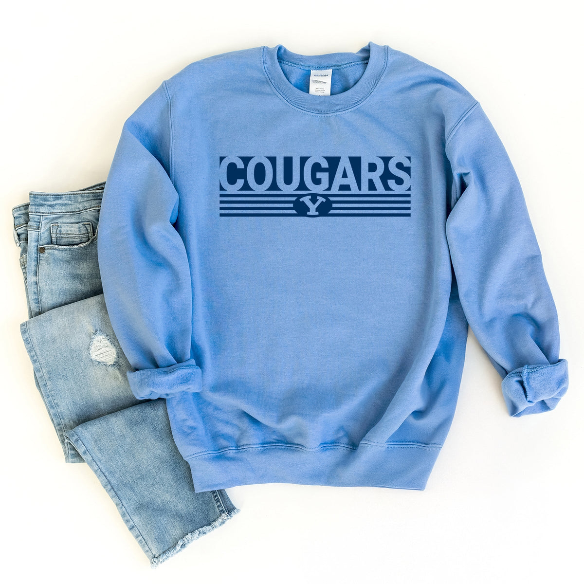 Licensed Cougars Bold Stripes - Women's Graphic Sweatshirt