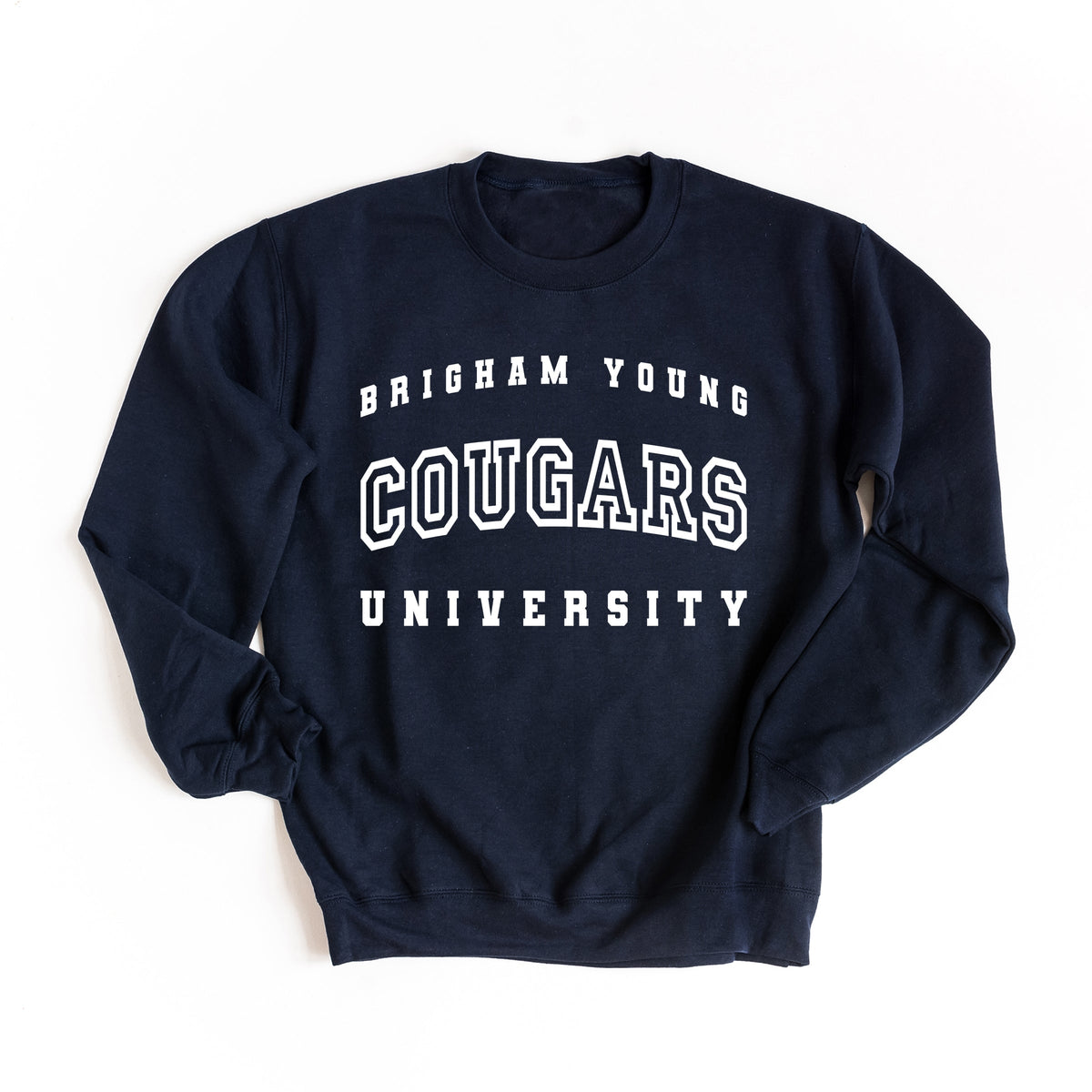 Licensed Brigham Young Cougars Varsity Stacked - Women's Graphic Sweatshirt