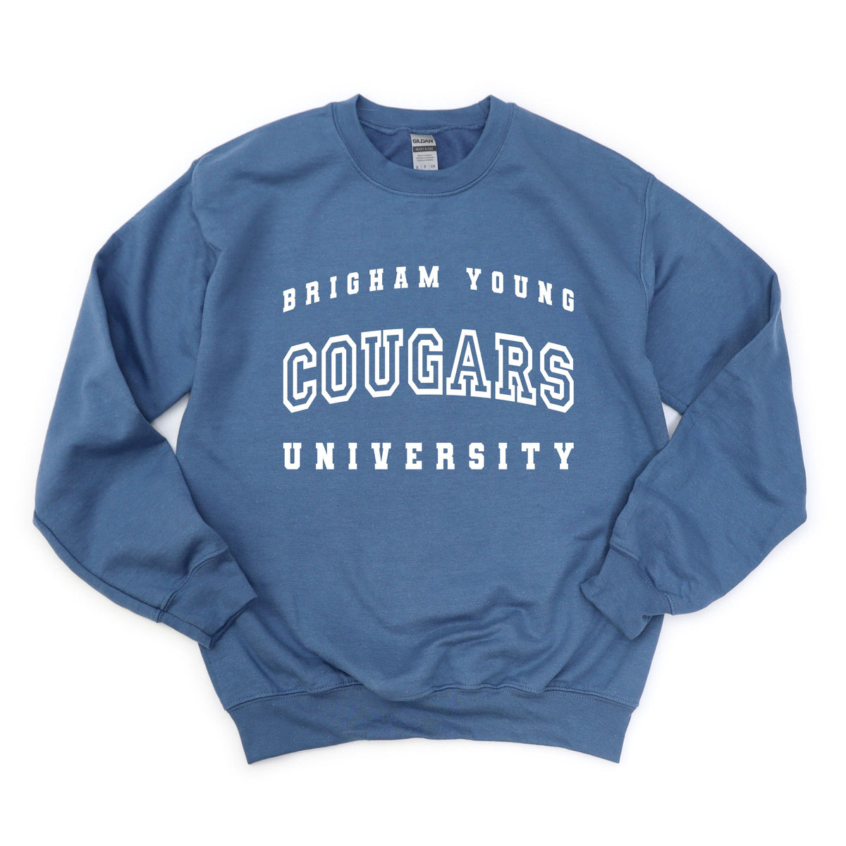Licensed Brigham Young Cougars Varsity Stacked - Women's Graphic Sweatshirt